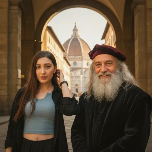 With Leonardo da Vinci