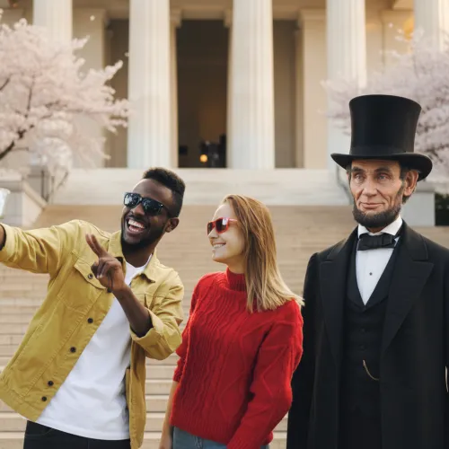 With Abraham Lincoln